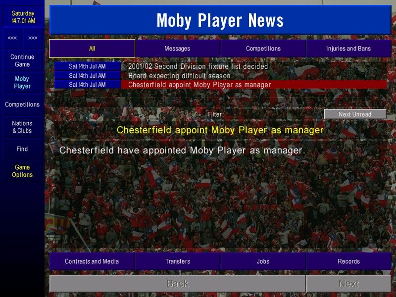 Championship Manager: Season 01/02 screenshot 3 for Xbox